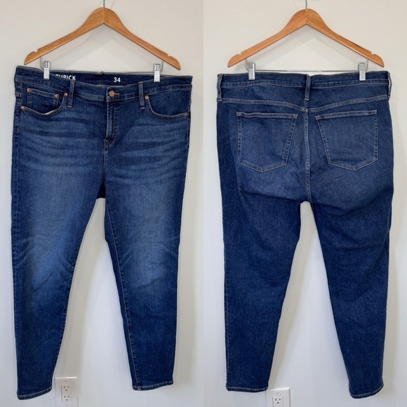 J. Crew 8” Toothpick High Rise Blue Women’s Jeans (34) - Picture 1 of 8